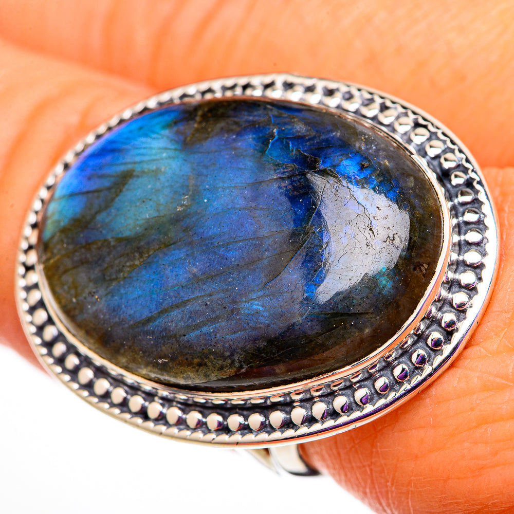 Labradorite Rings handcrafted by Ana Silver Co - RING105850