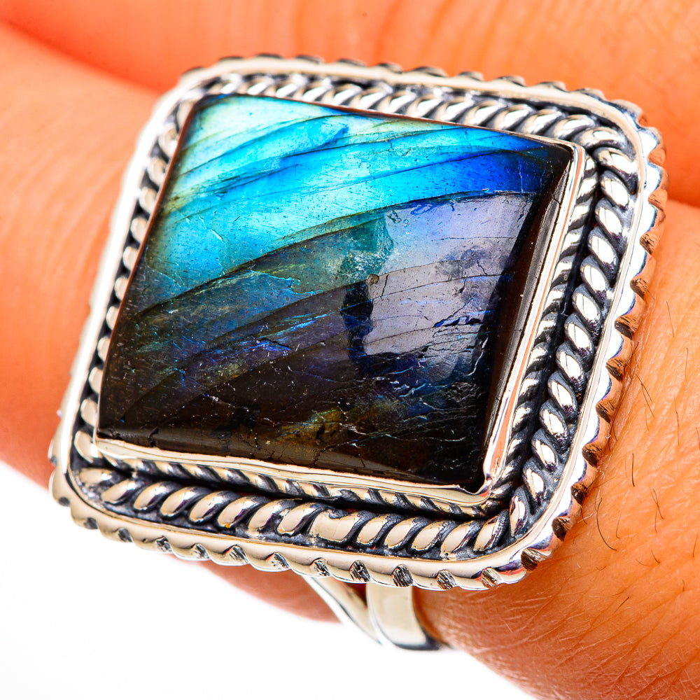 Labradorite Rings handcrafted by Ana Silver Co - RING105855