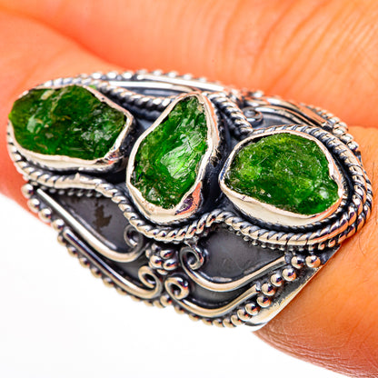 Chrome Diopside Rings handcrafted by Ana Silver Co - RING105857