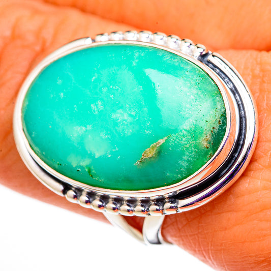 Chrysoprase Rings handcrafted by Ana Silver Co - RING105861