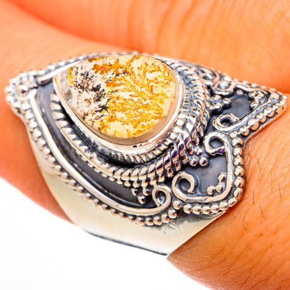 Germany Psilomelane Dendrite Rings handcrafted by Ana Silver Co - RING105867