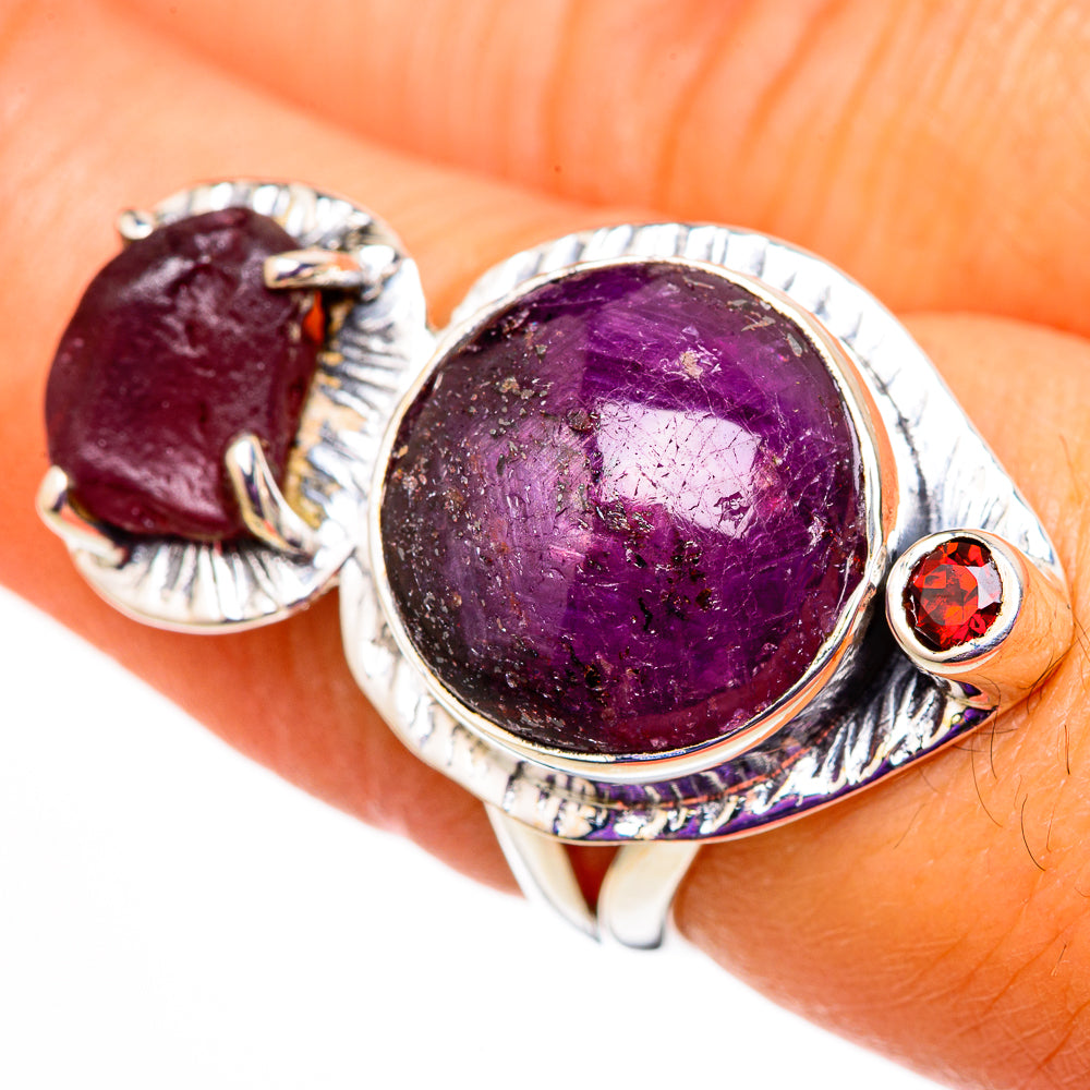 Ruby Fuchsite, Garnet Rings handcrafted by Ana Silver Co - RING105874
