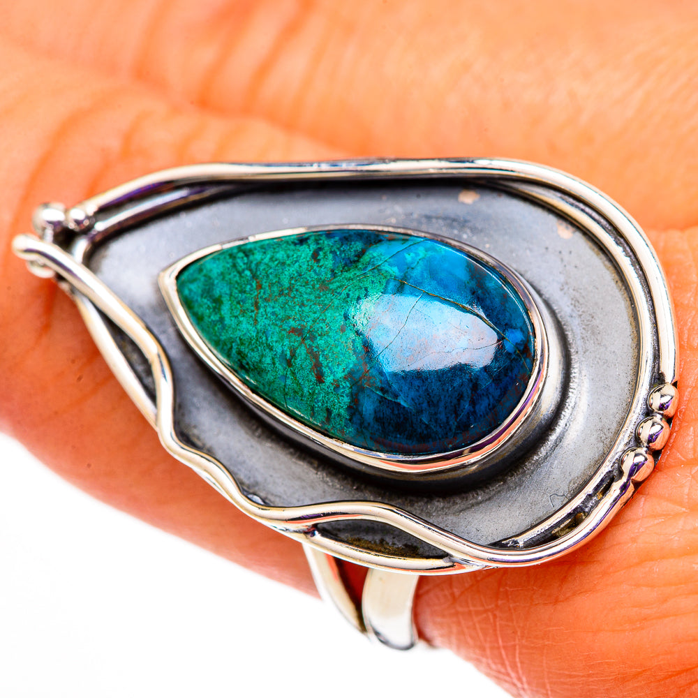 Chrysocolla Rings handcrafted by Ana Silver Co - RING105885