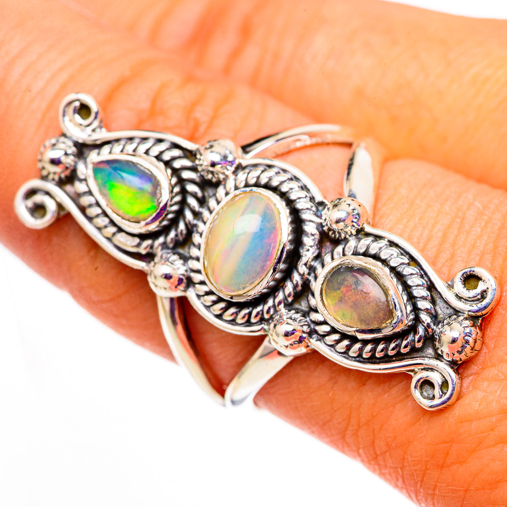 Ethiopian Opal Rings handcrafted by Ana Silver Co - RING105886