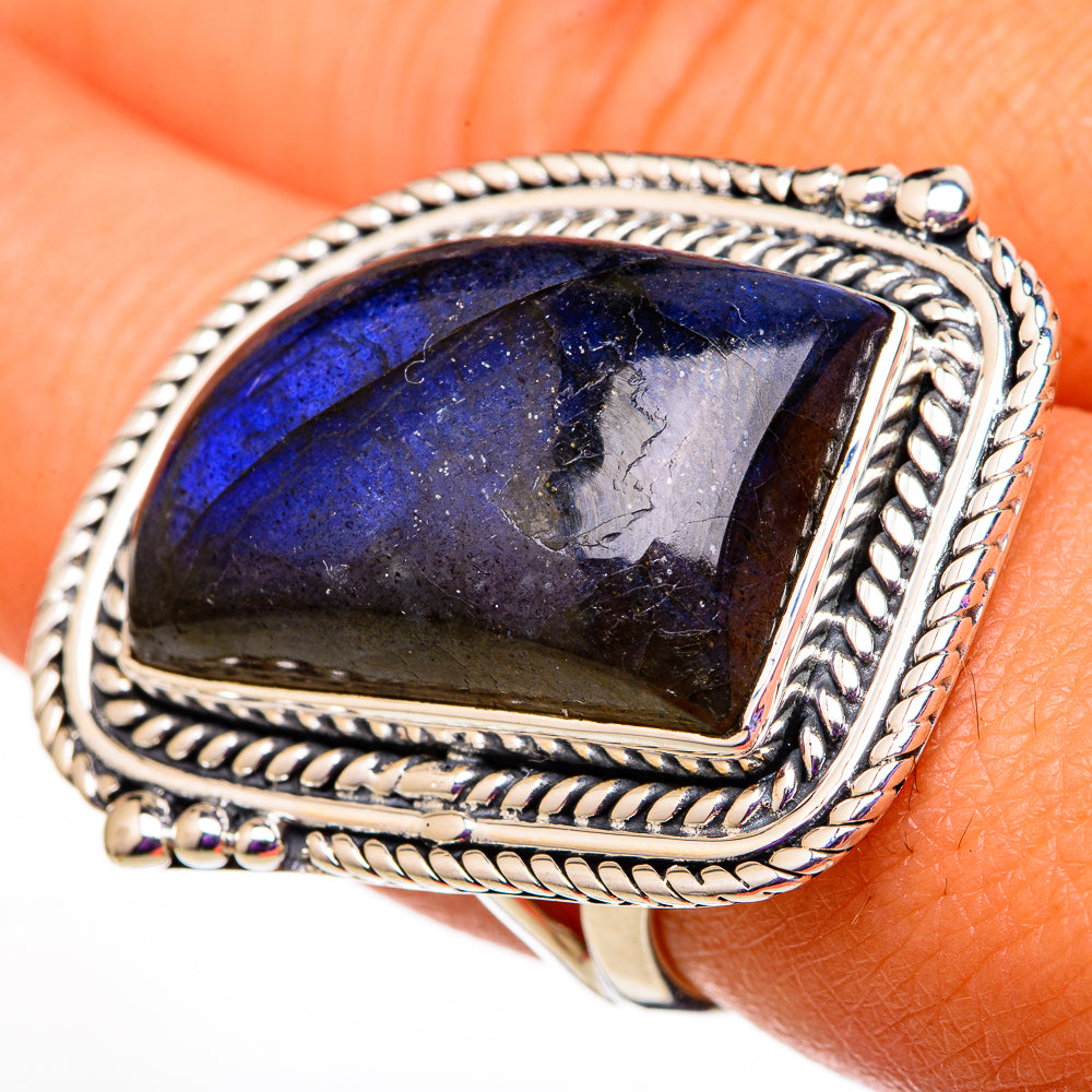 Labradorite Rings handcrafted by Ana Silver Co - RING105897