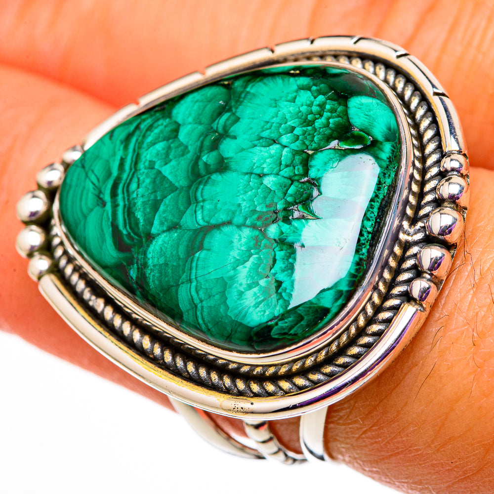 Malachite Rings handcrafted by Ana Silver Co - RING105900