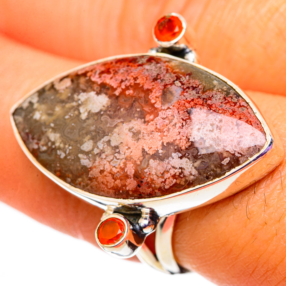 Ocean Jasper, Carnelian Rings handcrafted by Ana Silver Co - RING105908