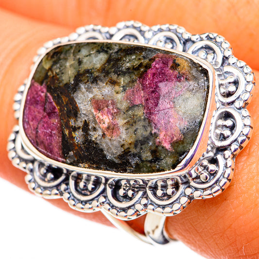 Russian Eudialyte Rings handcrafted by Ana Silver Co - RING105912