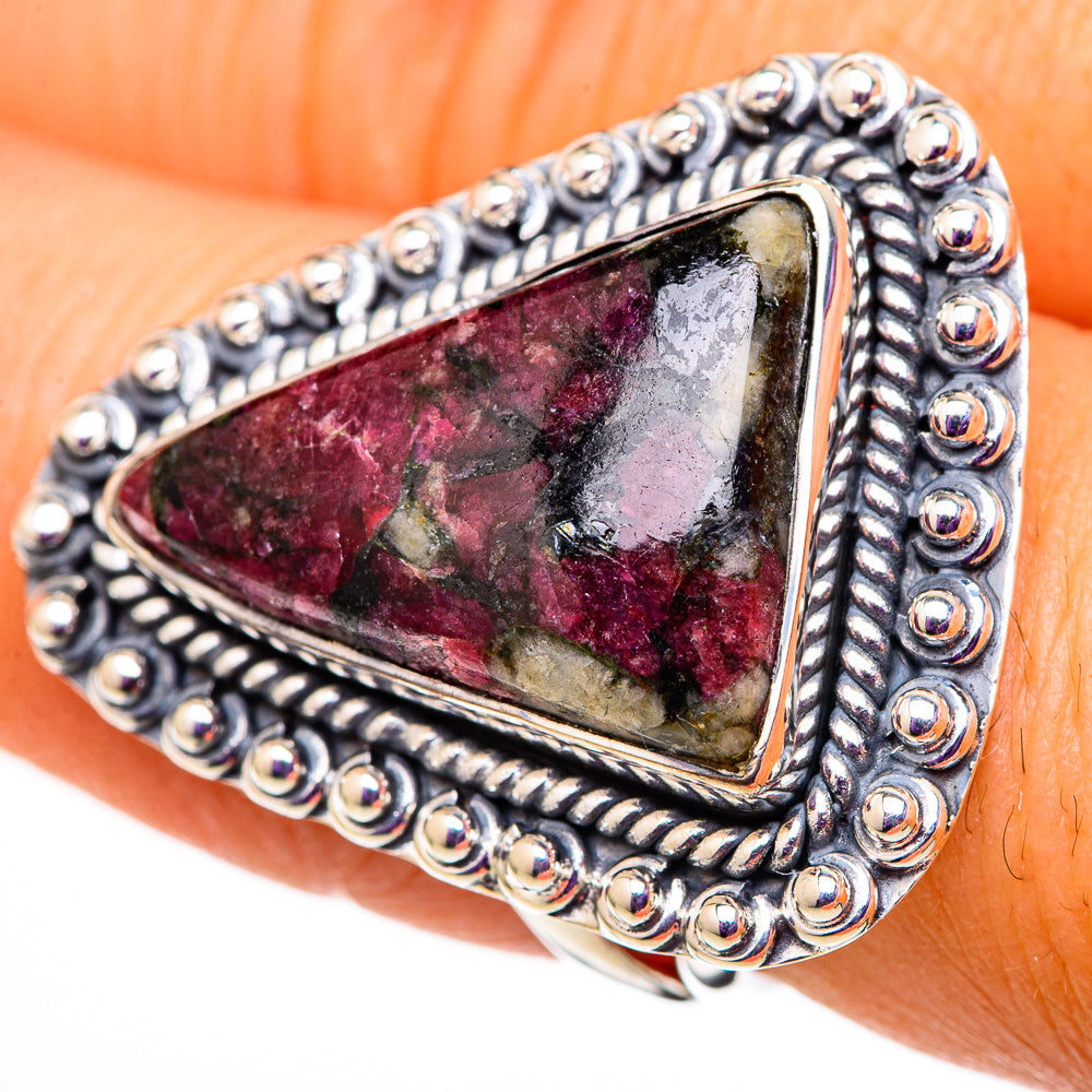 Russian Eudialyte Rings handcrafted by Ana Silver Co - RING105913