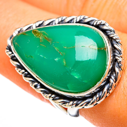 Chrysoprase Rings handcrafted by Ana Silver Co - RING105937