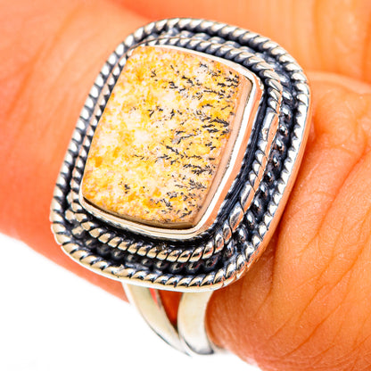 Germany Psilomelane Dendrite Rings handcrafted by Ana Silver Co - RING105940