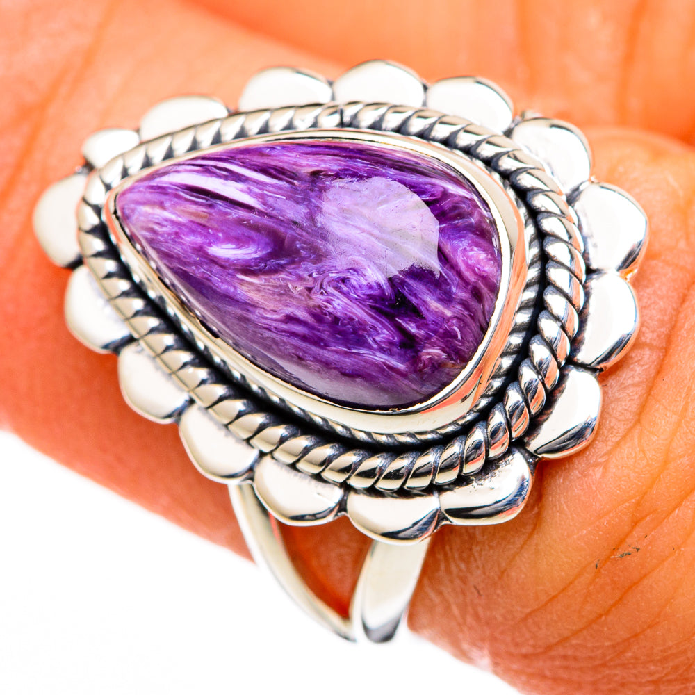 Charoite Rings handcrafted by Ana Silver Co - RING105954