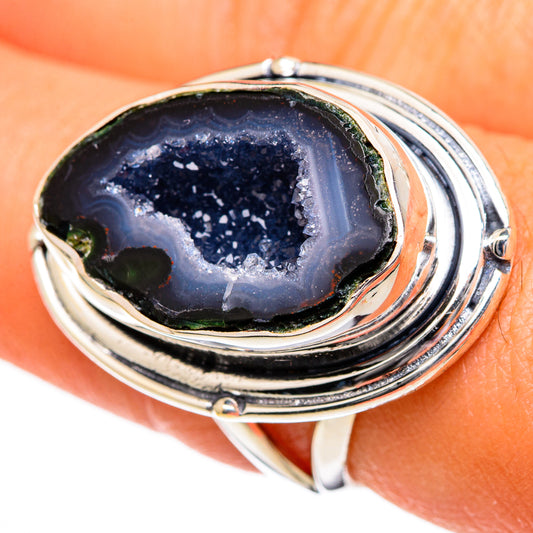 Coconut Geode Druzy Rings handcrafted by Ana Silver Co - RING105959