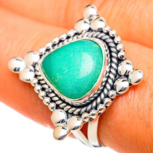Chrysoprase Rings handcrafted by Ana Silver Co - RING105975