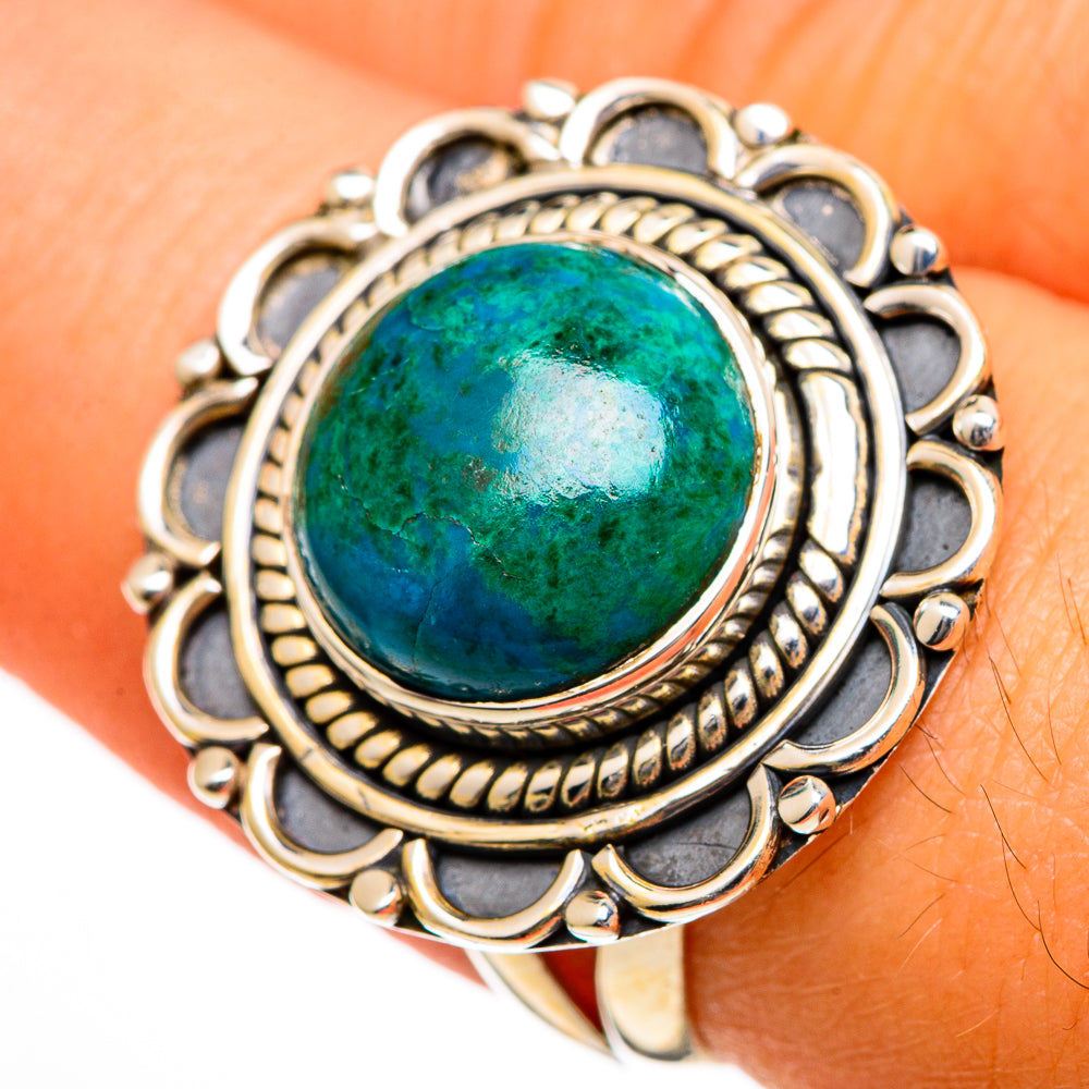 Chrysocolla Rings handcrafted by Ana Silver Co - RING105979