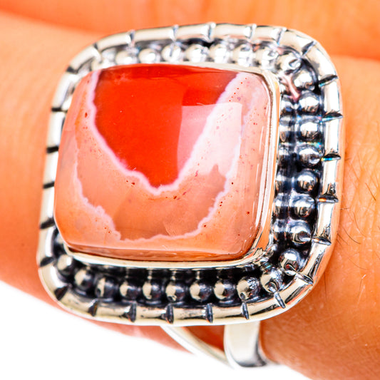 Red Botswana Agate Rings handcrafted by Ana Silver Co - RING105986