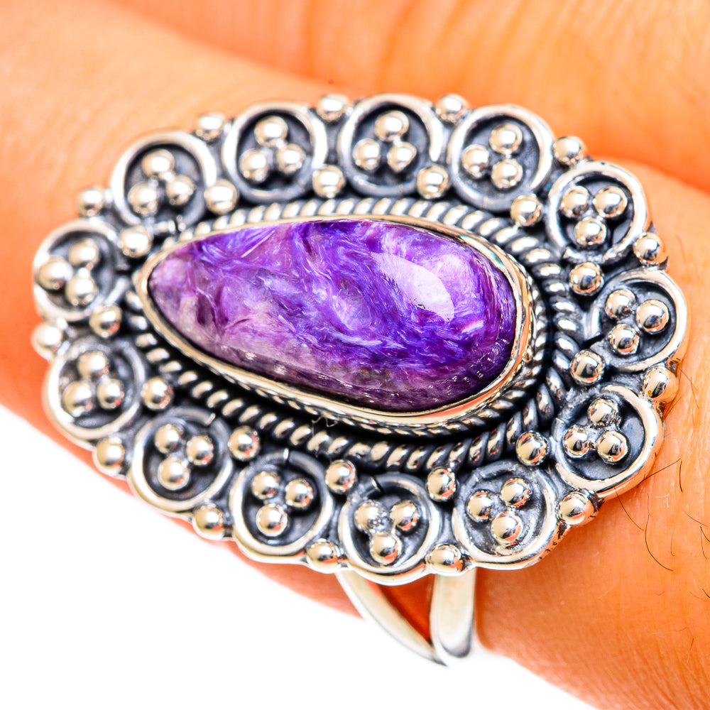 Charoite Rings handcrafted by Ana Silver Co - RING105993