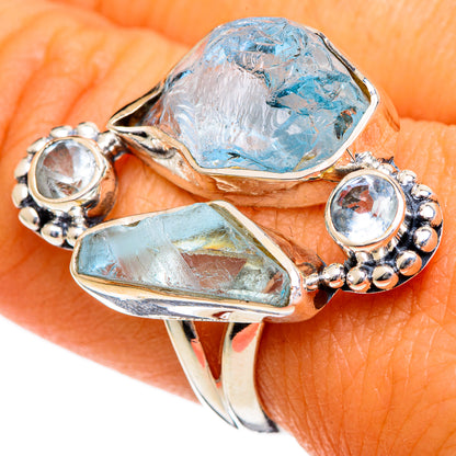 Aquamarine Rings handcrafted by Ana Silver Co - RING106008