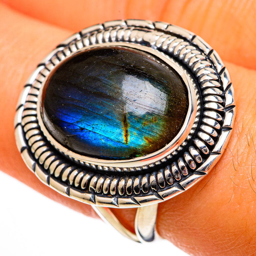 Labradorite Rings handcrafted by Ana Silver Co - RING106011