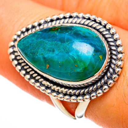 Chrysocolla Rings handcrafted by Ana Silver Co - RING106012