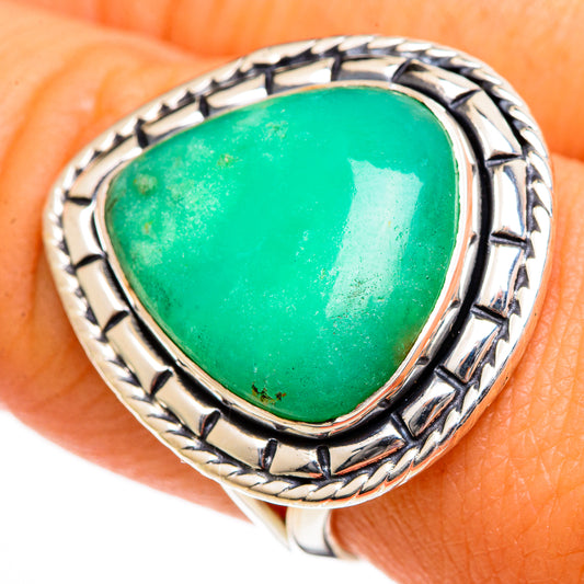 Chrysoprase Rings handcrafted by Ana Silver Co - RING106017