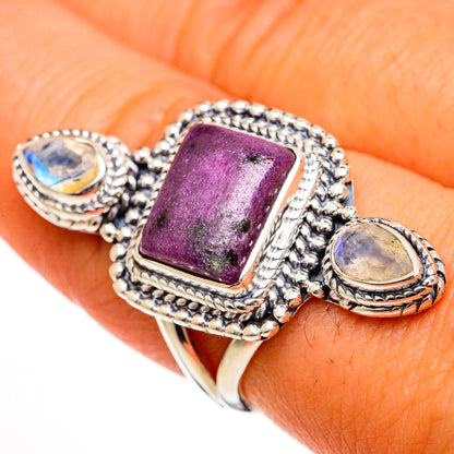 Ruby Fuchsite Rings handcrafted by Ana Silver Co - RING106028
