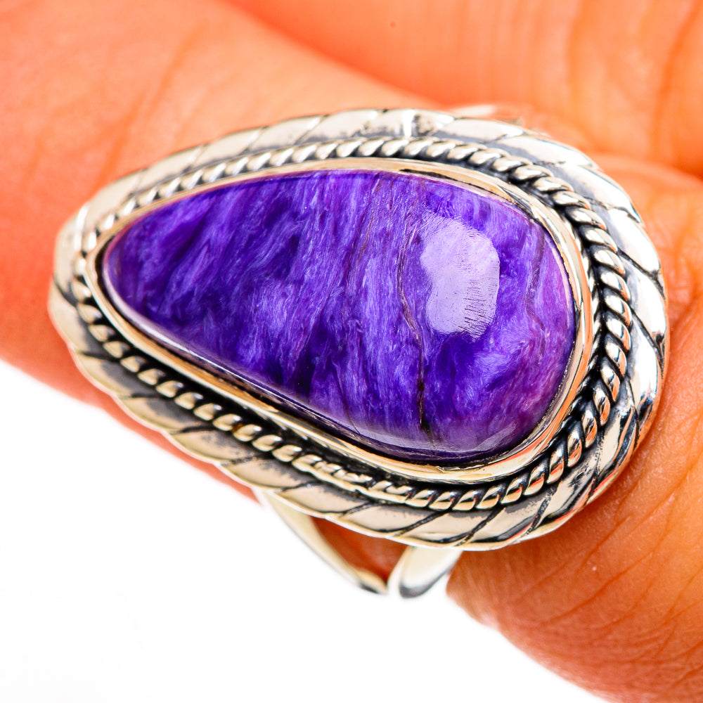 Charoite Rings handcrafted by Ana Silver Co - RING106032