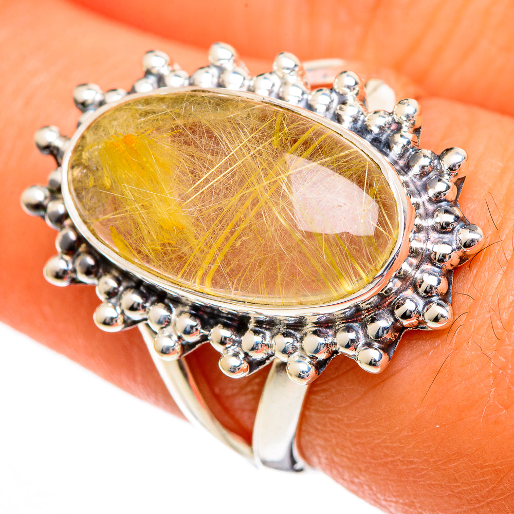 Rutilated Quartz Rings handcrafted by Ana Silver Co - RING106033