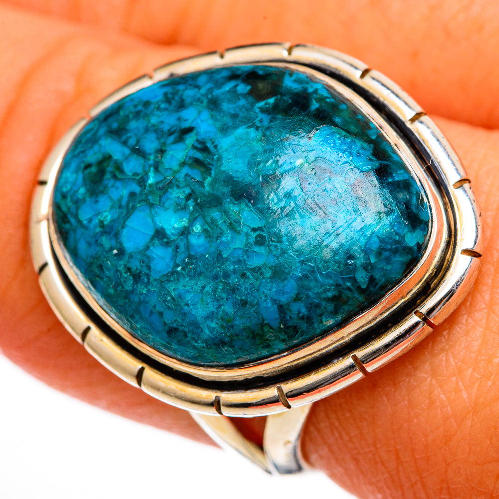 Chrysocolla Rings handcrafted by Ana Silver Co - RING106045