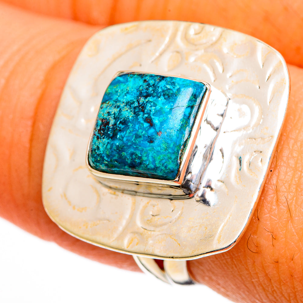 Chrysocolla Rings handcrafted by Ana Silver Co - RING106049