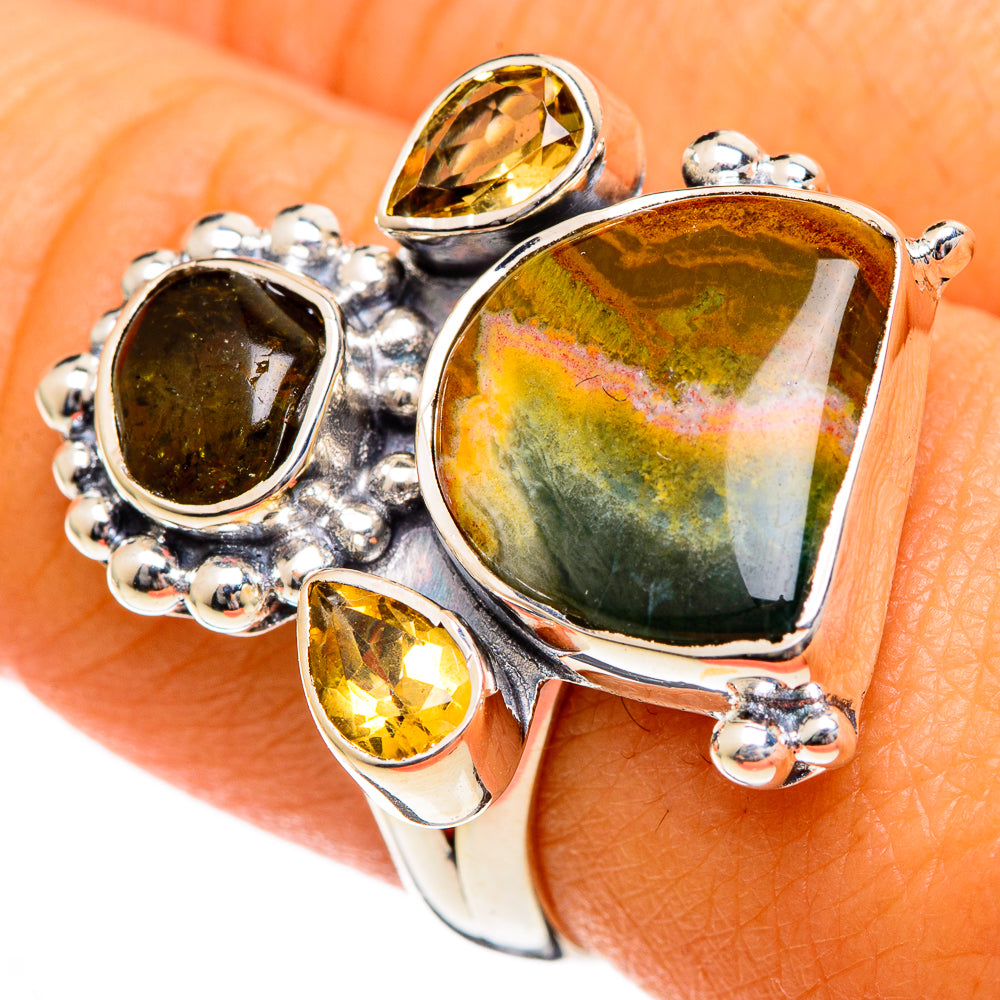 Ocean Jasper Rings handcrafted by Ana Silver Co - RING106054