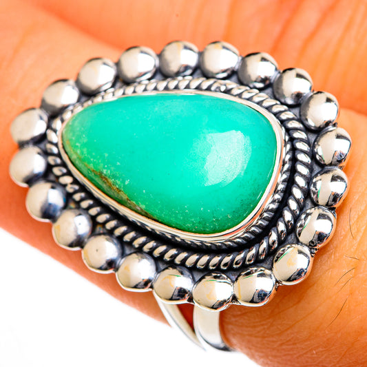 Chrysoprase Rings handcrafted by Ana Silver Co - RING106055