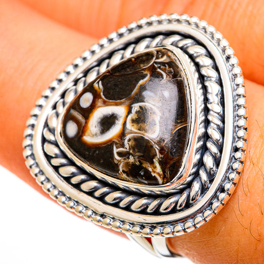 Turritella Agate Rings handcrafted by Ana Silver Co - RING106059