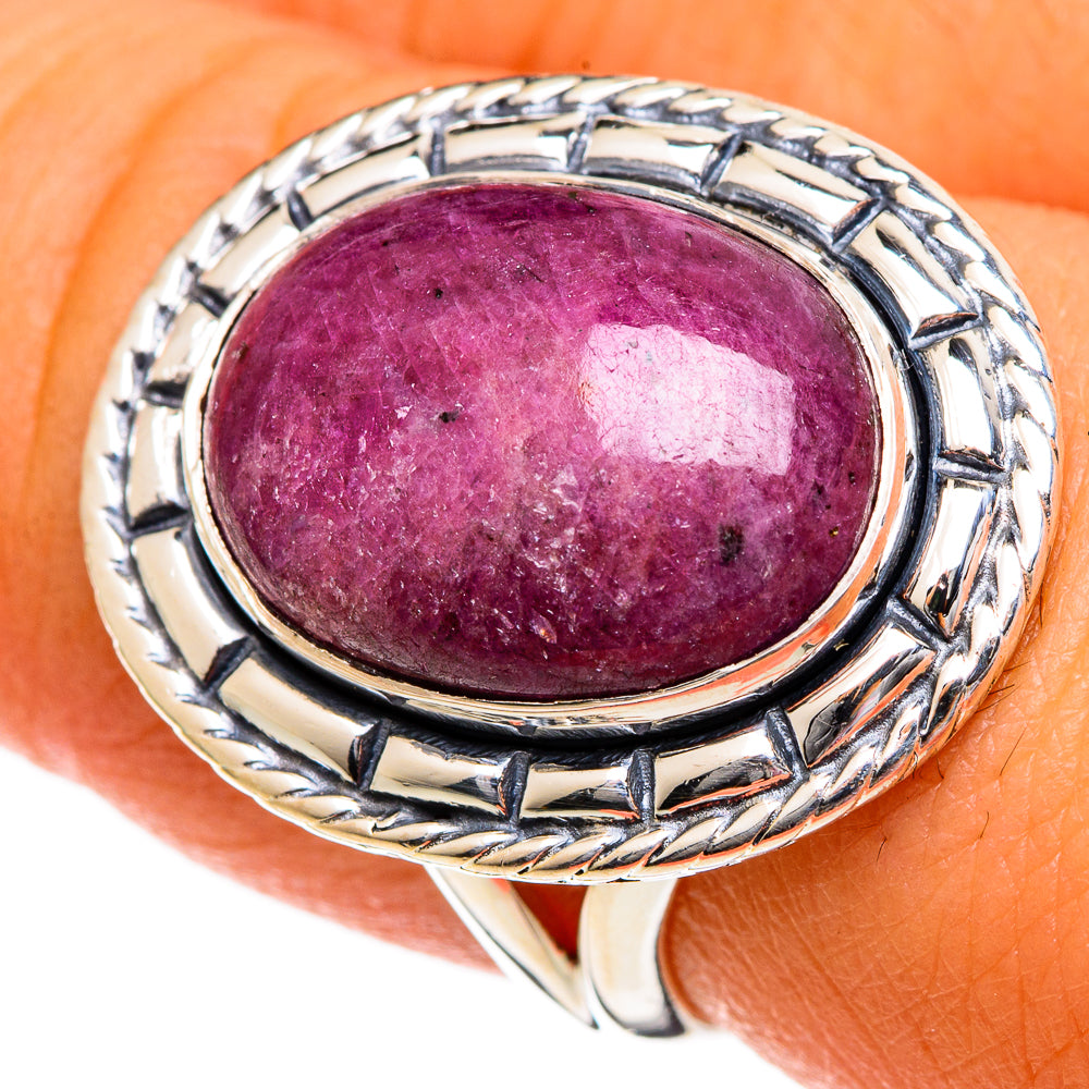 Ruby Fuchsite Rings handcrafted by Ana Silver Co - RING106062