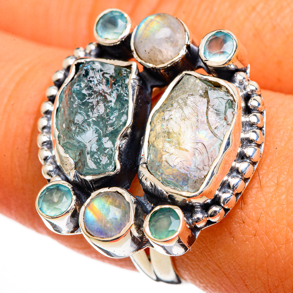 Aquamarine Rings handcrafted by Ana Silver Co - RING106079