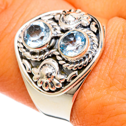 Blue Topaz Rings handcrafted by Ana Silver Co - RING106080