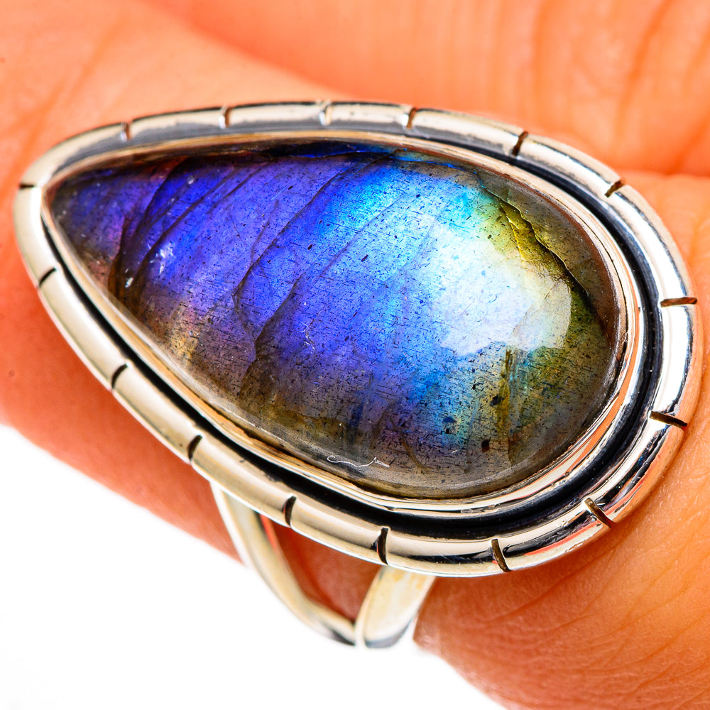 Labradorite Rings handcrafted by Ana Silver Co - RING106081