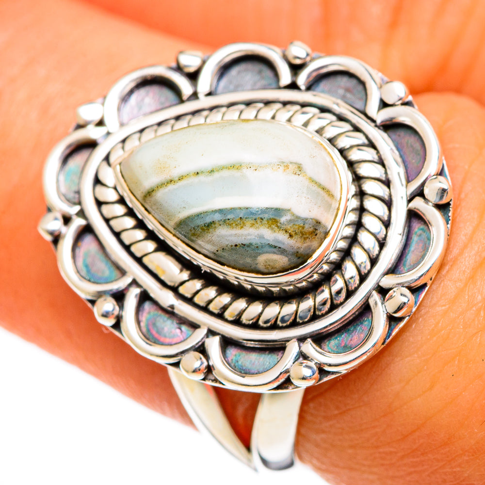 Ocean Jasper Rings handcrafted by Ana Silver Co - RING106084