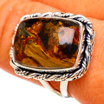 Golden Pietersite Rings handcrafted by Ana Silver Co - RING106092