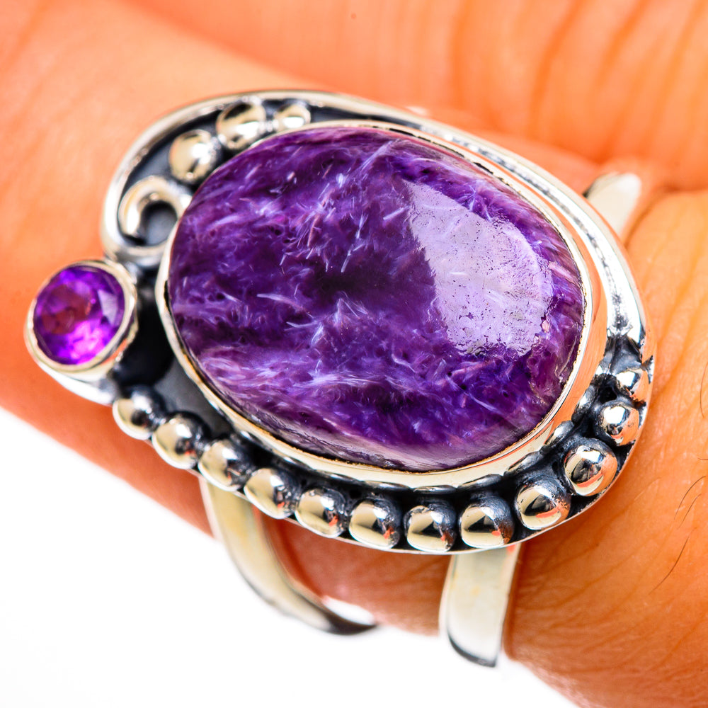 Charoite Rings handcrafted by Ana Silver Co - RING106097