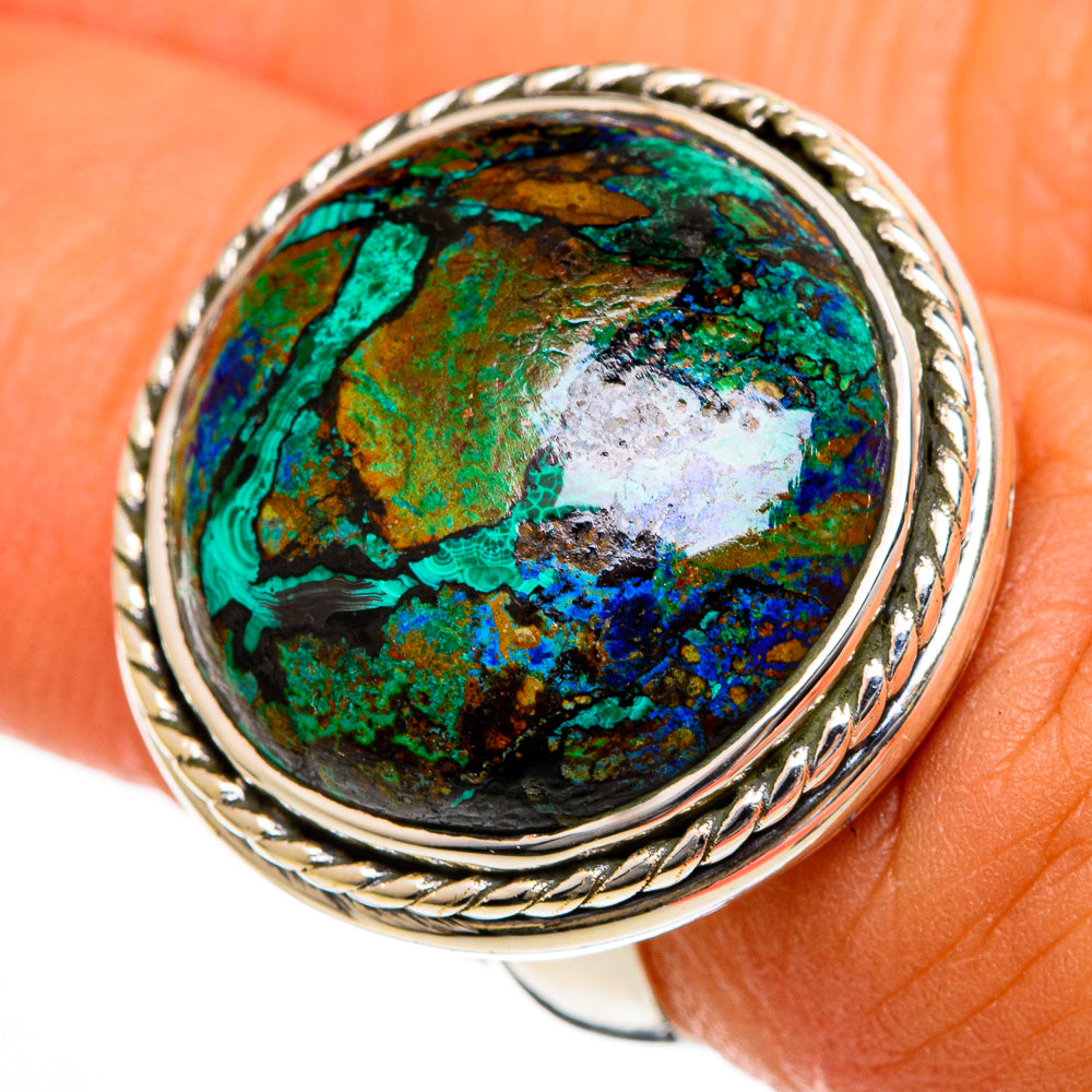 Chrysocolla Rings handcrafted by Ana Silver Co - RING106107