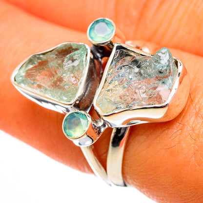 Aquamarine Rings handcrafted by Ana Silver Co - RING106116