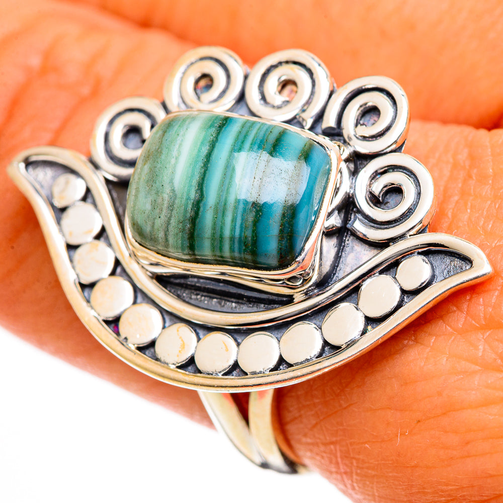 Green Jasper Rings handcrafted by Ana Silver Co - RING106119
