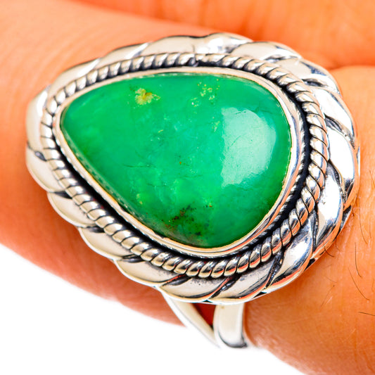Chrysoprase Rings handcrafted by Ana Silver Co - RING106120