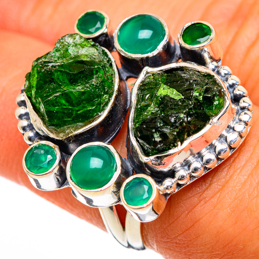 Chrome Diopside Rings handcrafted by Ana Silver Co - RING106121