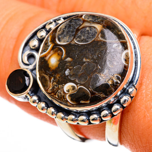 Turritella Agate Rings handcrafted by Ana Silver Co - RING106125
