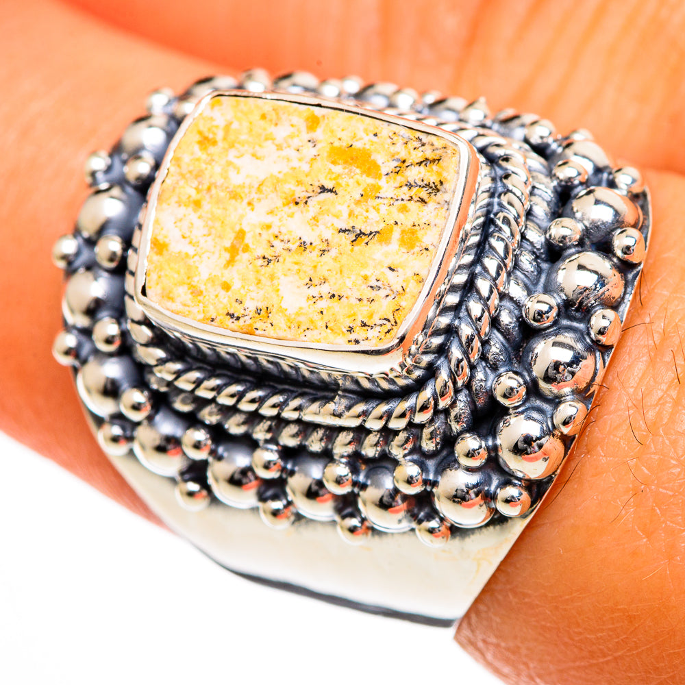 Germany Psilomelane Dendrite Rings handcrafted by Ana Silver Co - RING106128