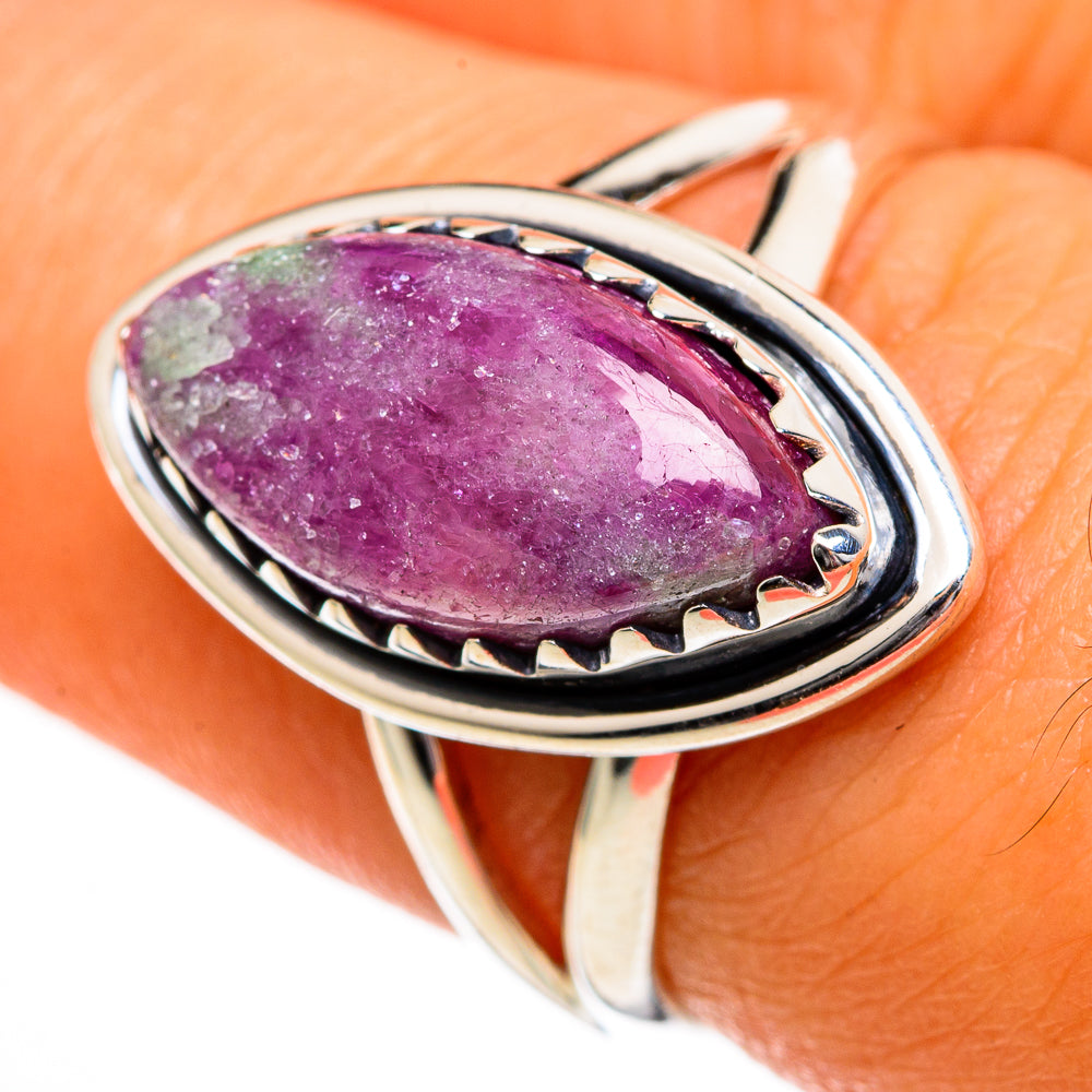 Ruby Zoisite Rings handcrafted by Ana Silver Co - RING106131