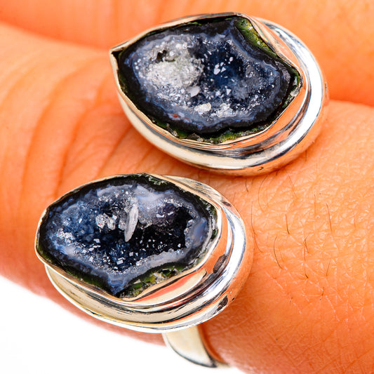 Coconut Geode Druzy Rings handcrafted by Ana Silver Co - RING106135