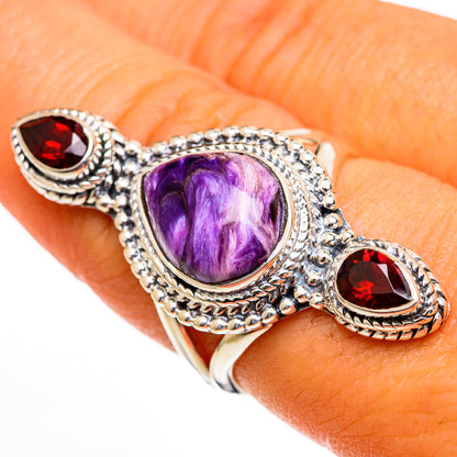 Charoite Rings handcrafted by Ana Silver Co - RING106137